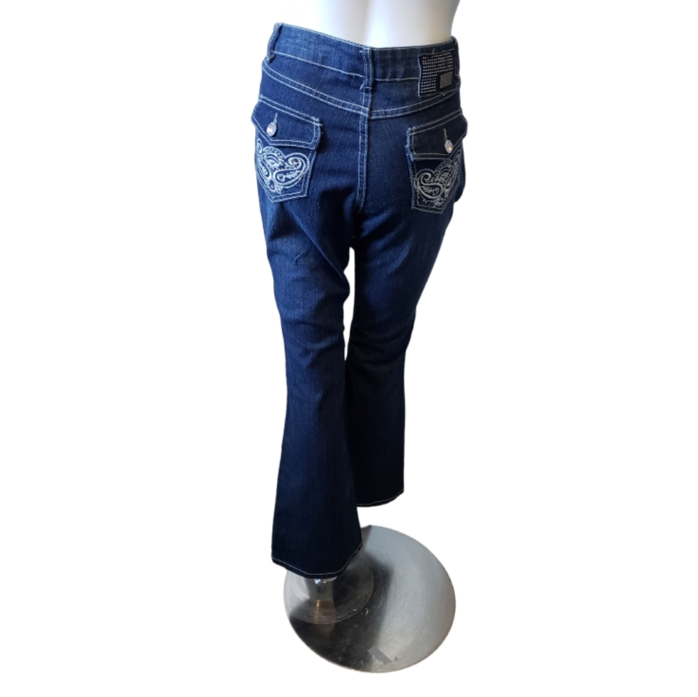 One 5 One size 10 bootcut dark wash jeans with embellished back pockets